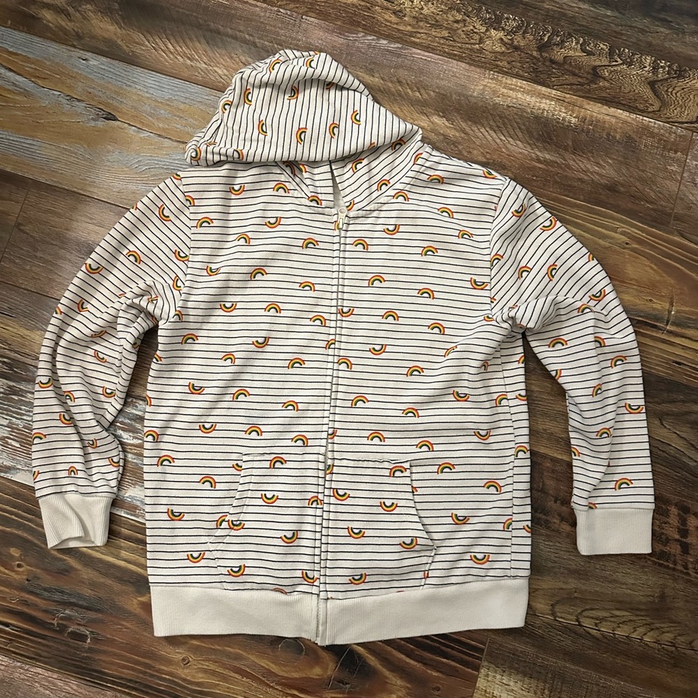 Rainbow zip up hoodie. Kids XL or womens S.